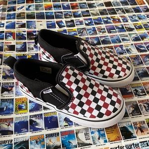 VANS TODDLER ASHER V SLIP-ON SKATE SHOES